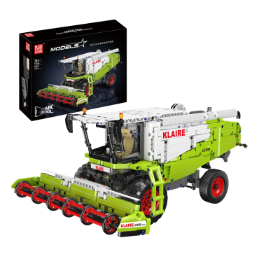 KIT DE BLOCOS DE MONTAR COLHEITADEIRA DE TRIGO COM CONTROLE REMOTO E BLUETOOTH HARVESTER 1347 PEÇAS MOULD KING 17014